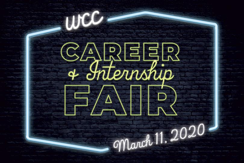 Career Fair neon sign